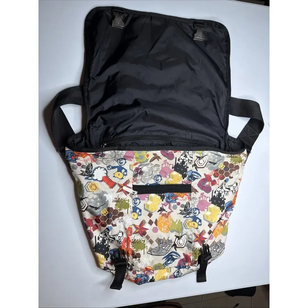 LeSportSac Large Messenger Weekender Bag California Rare Design Cartoon Pasta